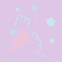 Party Popper. Exploding festive Popper with confetti. The element of celebrating a new year, birthday and any holiday. Flapper for celebration decoration design emoji. Flat icon. Party confetti.