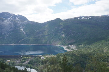 Beautiful scenery in preikestolen, Norway. 