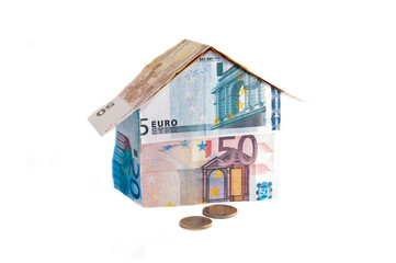 money house on isolated white
