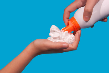 hand with cream