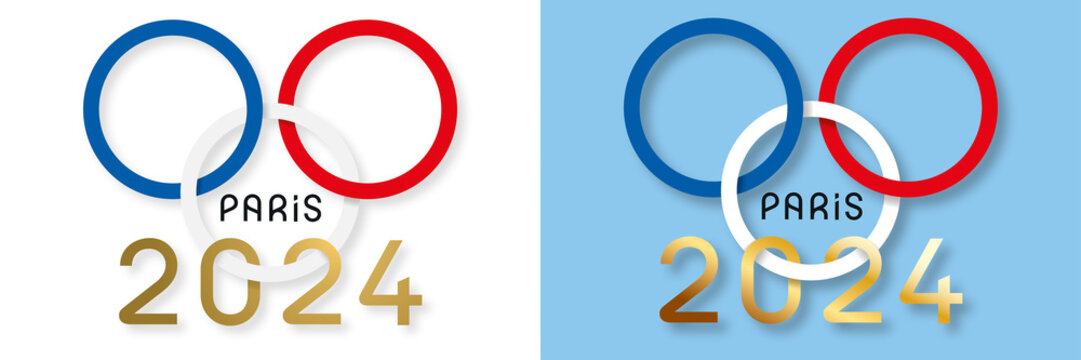 ANNEAUX TRICOLORES FRANCE 2024. Contenu éditorial illustratif pour les Jeux Olympiques 2024 à Paris