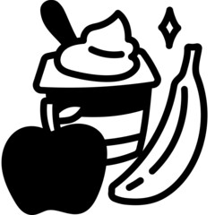 breakfast solid line icon