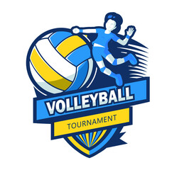 Illustration of Volleyball logo