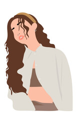 Vector illustration of a girl