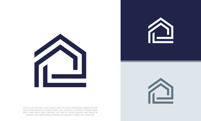 Real Estate Logo. Luxury Logo. Construction Architecture Building Logo Design Template Element.	

