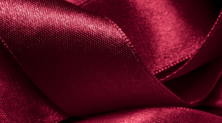 red spiral ribbon, background or texture