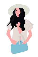 Vector illustration of a girl