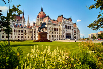 Budapest, Parliament, Gyula Andrassy statue, Hungary