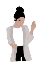 Vector illustration of a girl