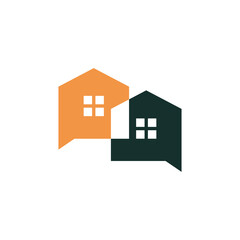 home share logo icon flat design