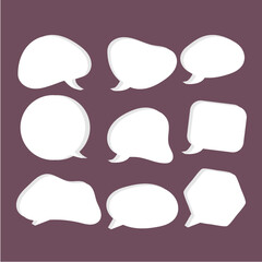 set of 3d bubbles chat collection