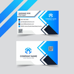 Creative and clean corporate business card template. Vector illustration.modern business card design . double sided business card design template 