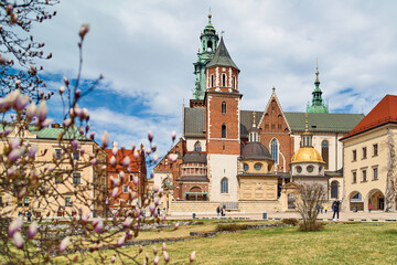 Fototapeta na wymiar Wawel Royal Castle Krakow, most historically and culturally important site in Poland