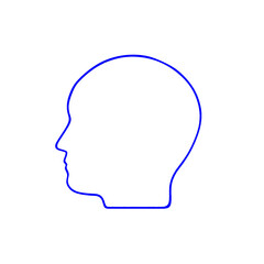 Human head outline illustration