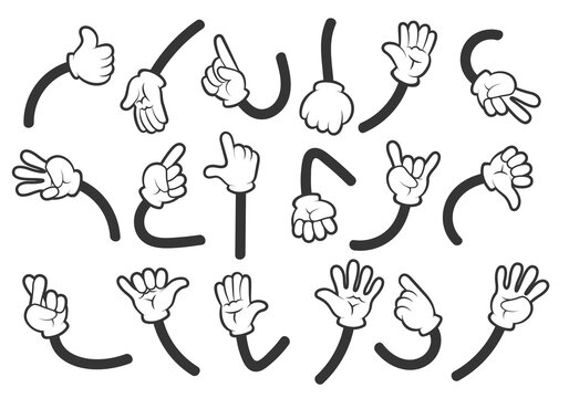 Mascot hand gestures