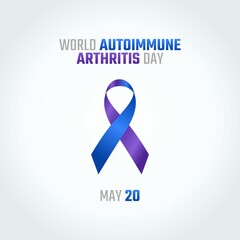 vector graphic of world autoimmune arthritis day good for world autoimmune arthritis day celebration. flat design. flyer design.flat illustration. - obrazy, fototapety, plakaty
