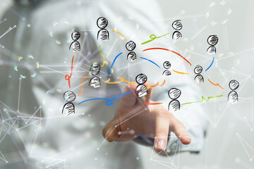 organization chart team concept networking