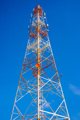 Telecommunication tower of 4G and 5G cellular