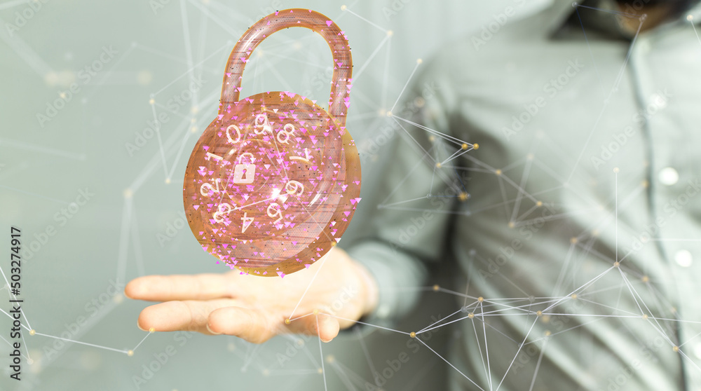 Poster certified guarantee approval or secure access system concept,