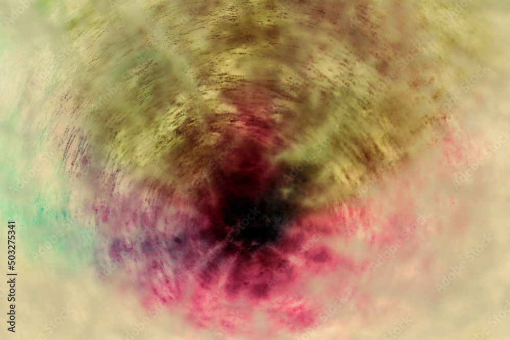 Poster Beautiful abstract texture circle in colorful light. Background pattern for design. Macro photography view.