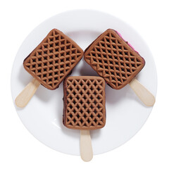 Chocolate cookies on sticks