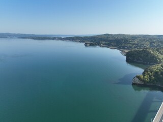 Obraz premium 石川県 能登島大橋 ドローン空撮