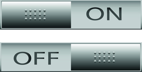 Gray slide buttons in monochrome style