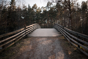 Fototapeta premium Wooden bridge in Finland