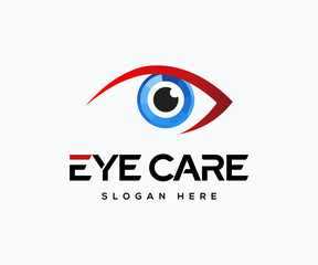 Eye Logo Vector Art, Icon. Digital Eye Logo Design Vector.