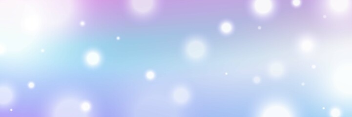 Cute rainbow soft pastel snow bokeh banner background