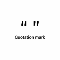 quotation mark in English grammar vector illustration