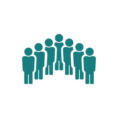 simple man icon on white background