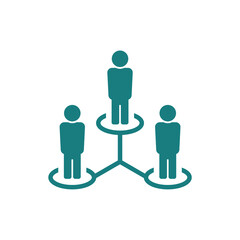 simple man icon on white background