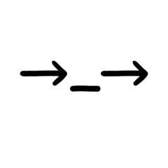 Obraz premium Drawn by hand kaomoji / text japanese emoji. Way / arrows
