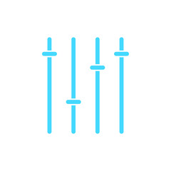 Audio mixer vector blue icon