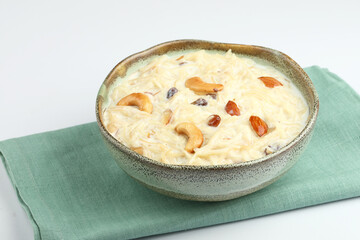 Semiya payasam or shewai or sewai Khir or seviyan Kheer is a Indian sweet made with vermicelli, milk, ghee, sugar or jaggery, raisins and nuts