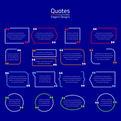 Quotation speech. Quote box frames amazing color