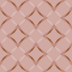Vector abstract seamless pattern. Diamond grid, mesh, lattice, rhombuses. Background in pink tones. Simple geometric ornament. Elegant graphic texture. Repeat geo design for decor, furniture, fabric