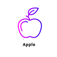 icon Purple gradient color for food and sweets