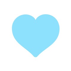 Blue heart isolated on white background 