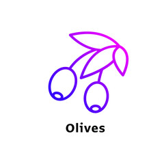 icon Purple gradient color for food and sweets