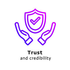 icon Purple gradient color for business developing designs