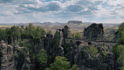 Naklejka premium View from the hill to the Bastion Bridge
