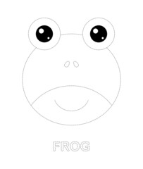 Frog tracing worksheet for kids