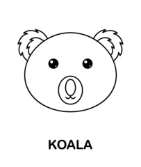 Coloring page with Koala for kids