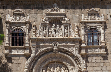 Plateresque facade of Santa Cruz museum in Toledo