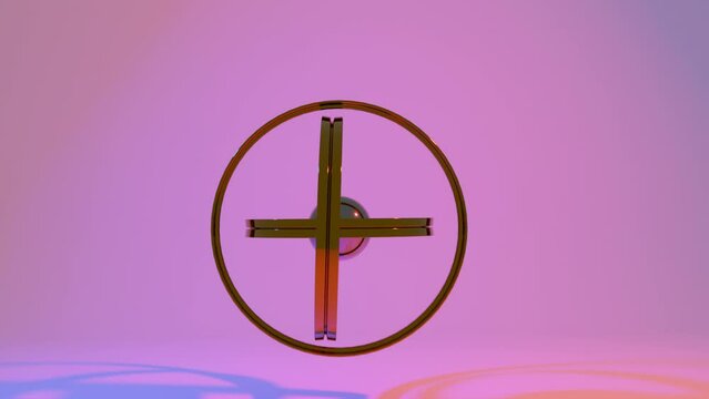 rotating rings animation with multi color background.
