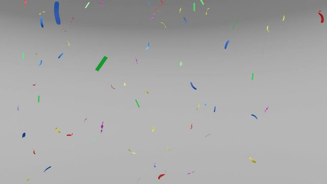 Multi-Colored Confetti Falling Abstract Background
