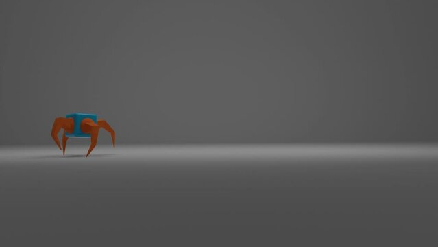 spider creature walking on the plane animation