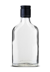 glass empty whiskey bottle - 503292926